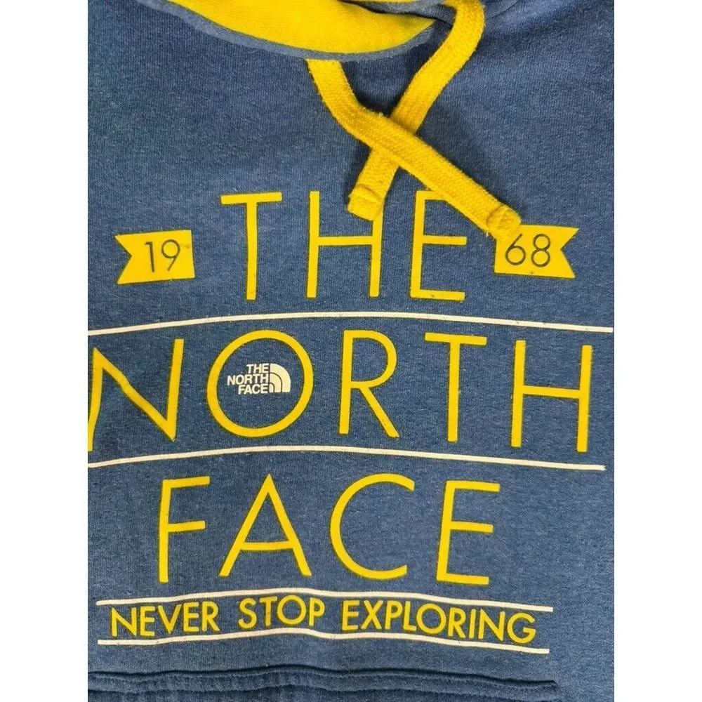 The North Face Hoodie Mens Small Blue Never Stop Exploring Pullover Pockets Fab?